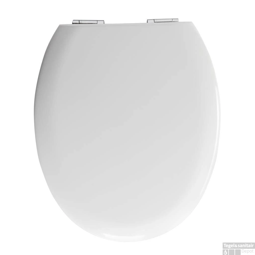 Toiletzitting Allibert Sunshine Geperst Hout 36,8x6,1x44 Cm Soft-Close Wit - Afbeelding 2