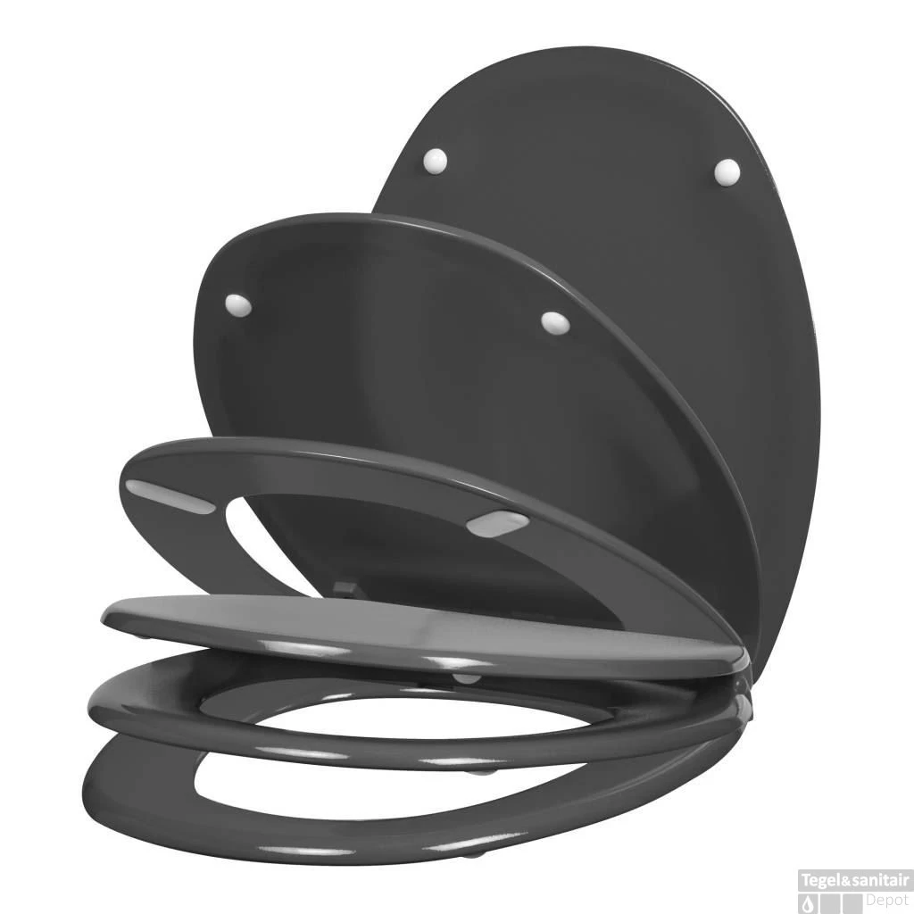 Wc-Zitting Allibert Serenity² Antraciet Grijs Soft-Close