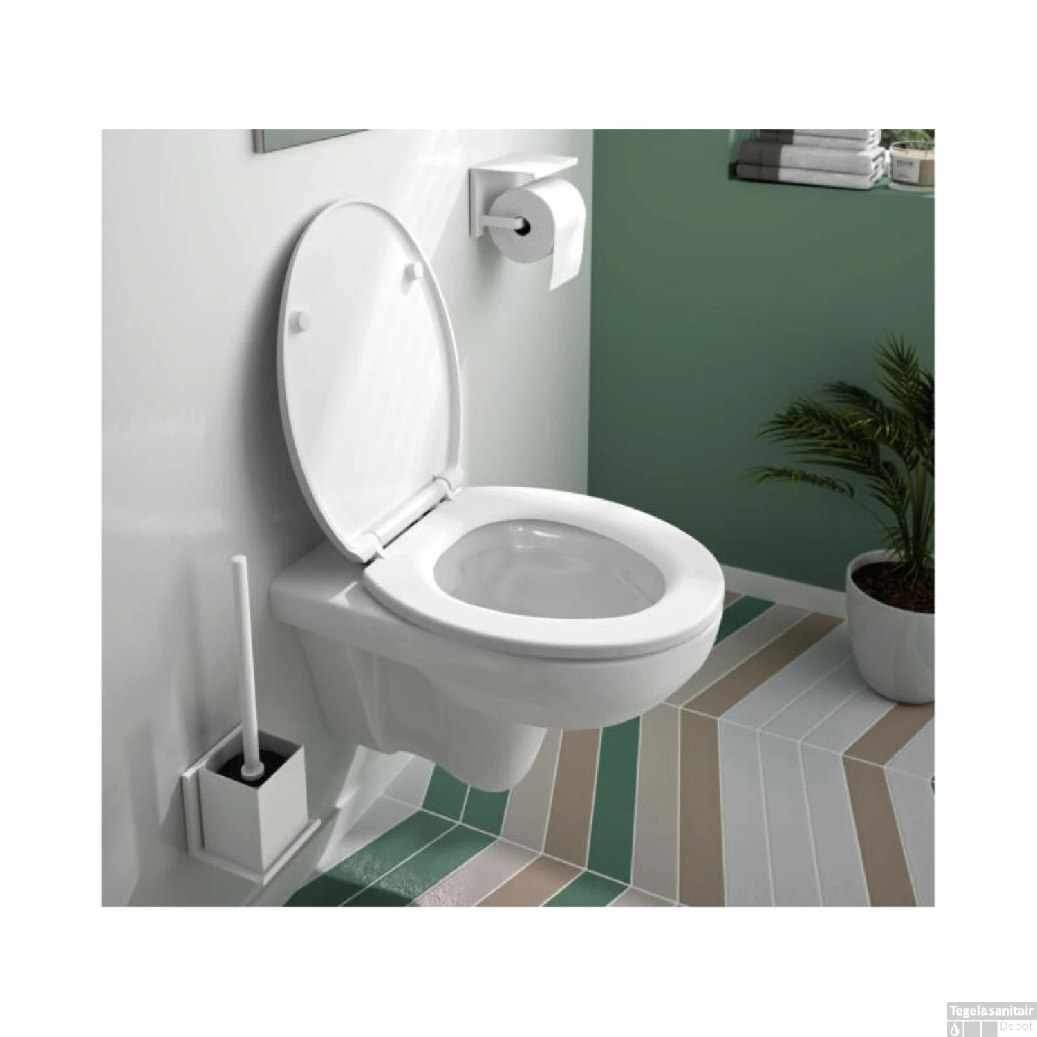 Allibert Toiletzitting 37,5x5,5x44,8 Cm Wit - Afbeelding 2