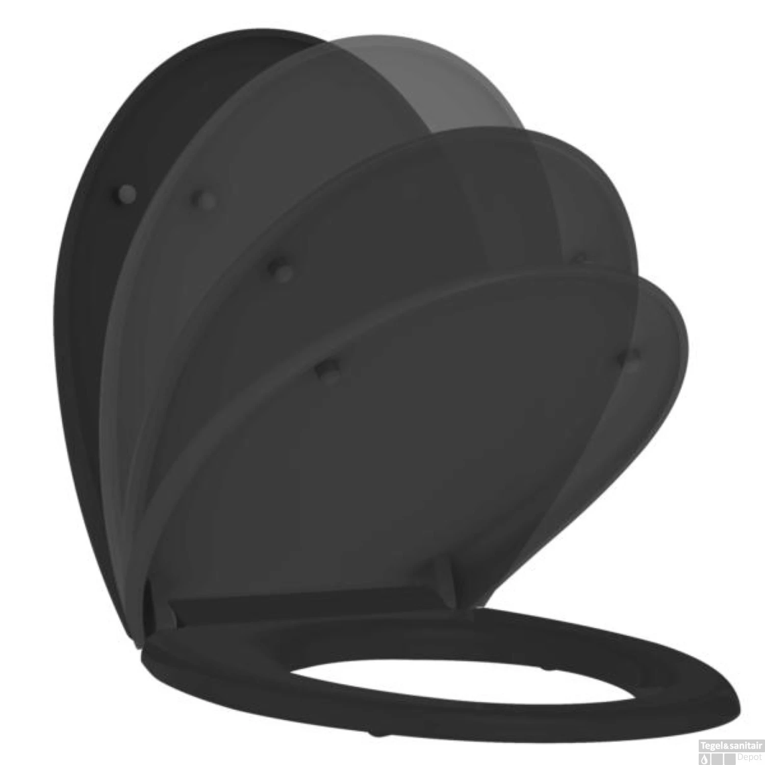 Allibert Toiletzitting Boreo Zwart - Afbeelding 3