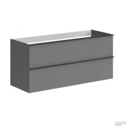 Wastafelonderkast Allibert Santiago Olav 2 Lades Soft Close Onyx Grijs Mat 120x55x46 Cm