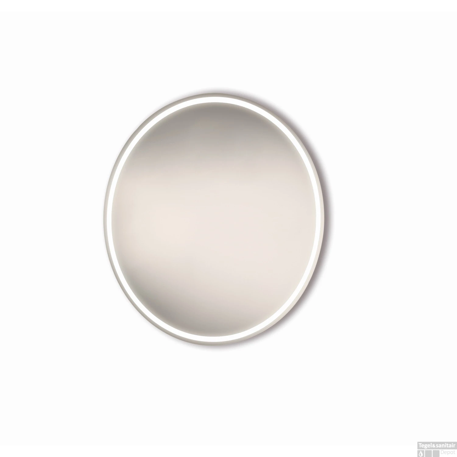 Badkamerspiegel Allibert Jed Rond Inclusief Verlichting 75 Cm