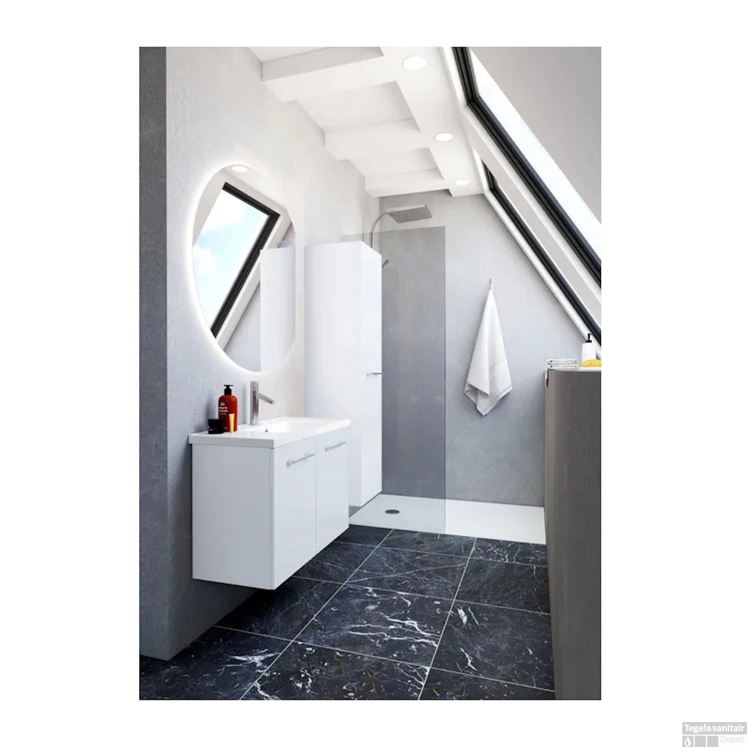 Badmeubelkast Allibert Nano 40 Cm Alphenwit - Afbeelding 3