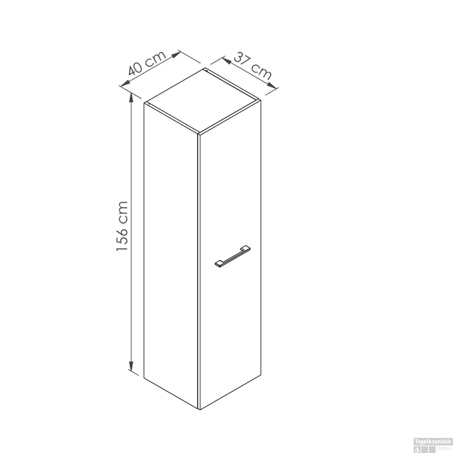 Badmeubelkast Allibert Nano 40 Cm Alphenwit - Afbeelding 2