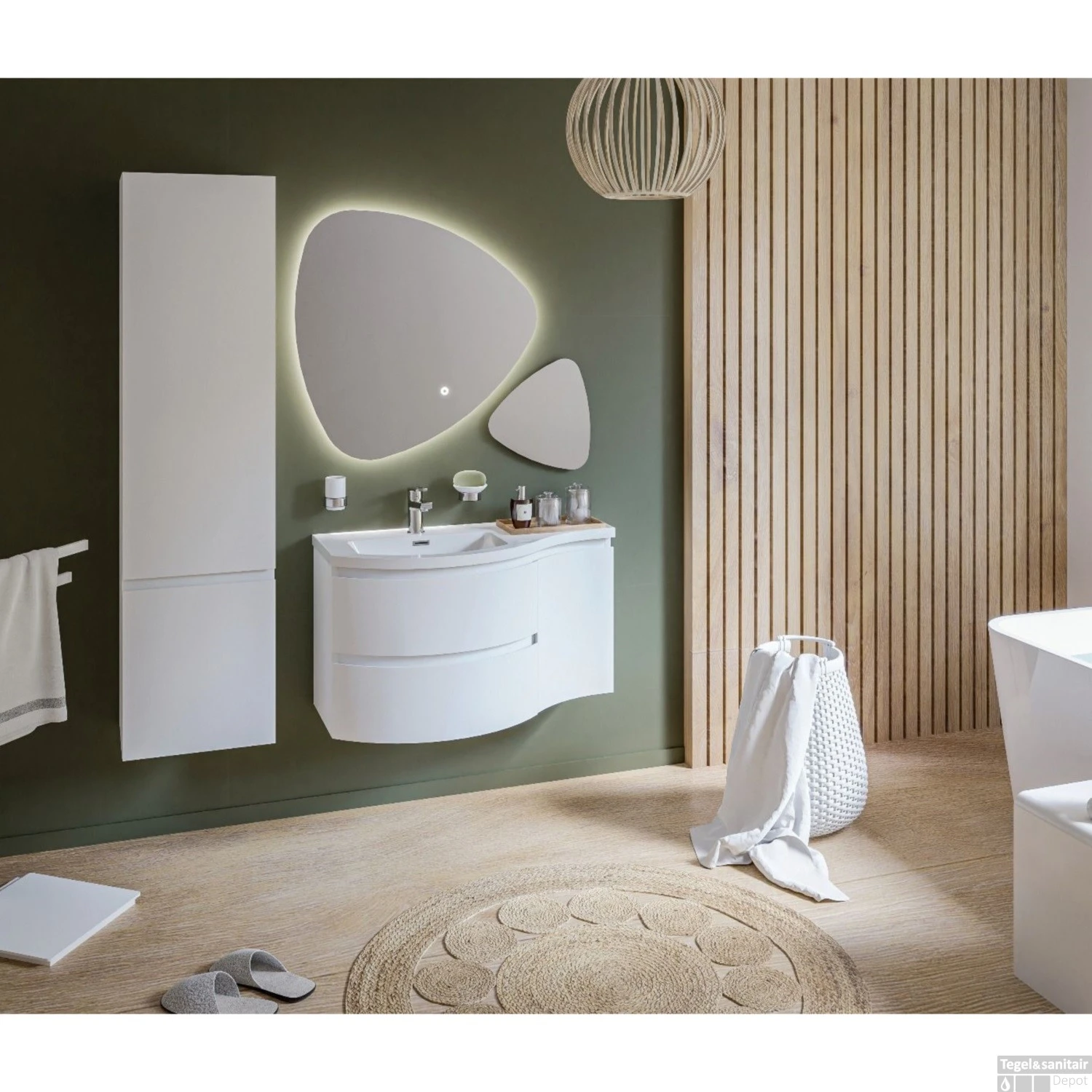 Badmeubelset Allibert Verso 90 Cm Mat Wit - Afbeelding 4