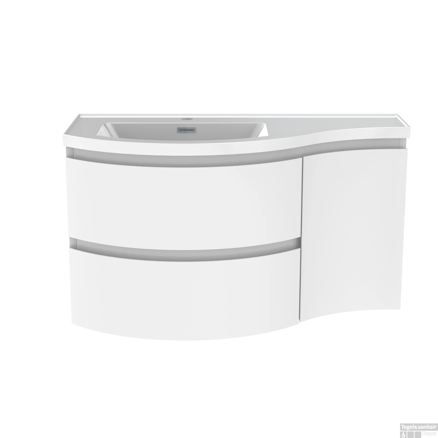 Badmeubelset Allibert Verso 90 Cm Mat Wit - Afbeelding 2