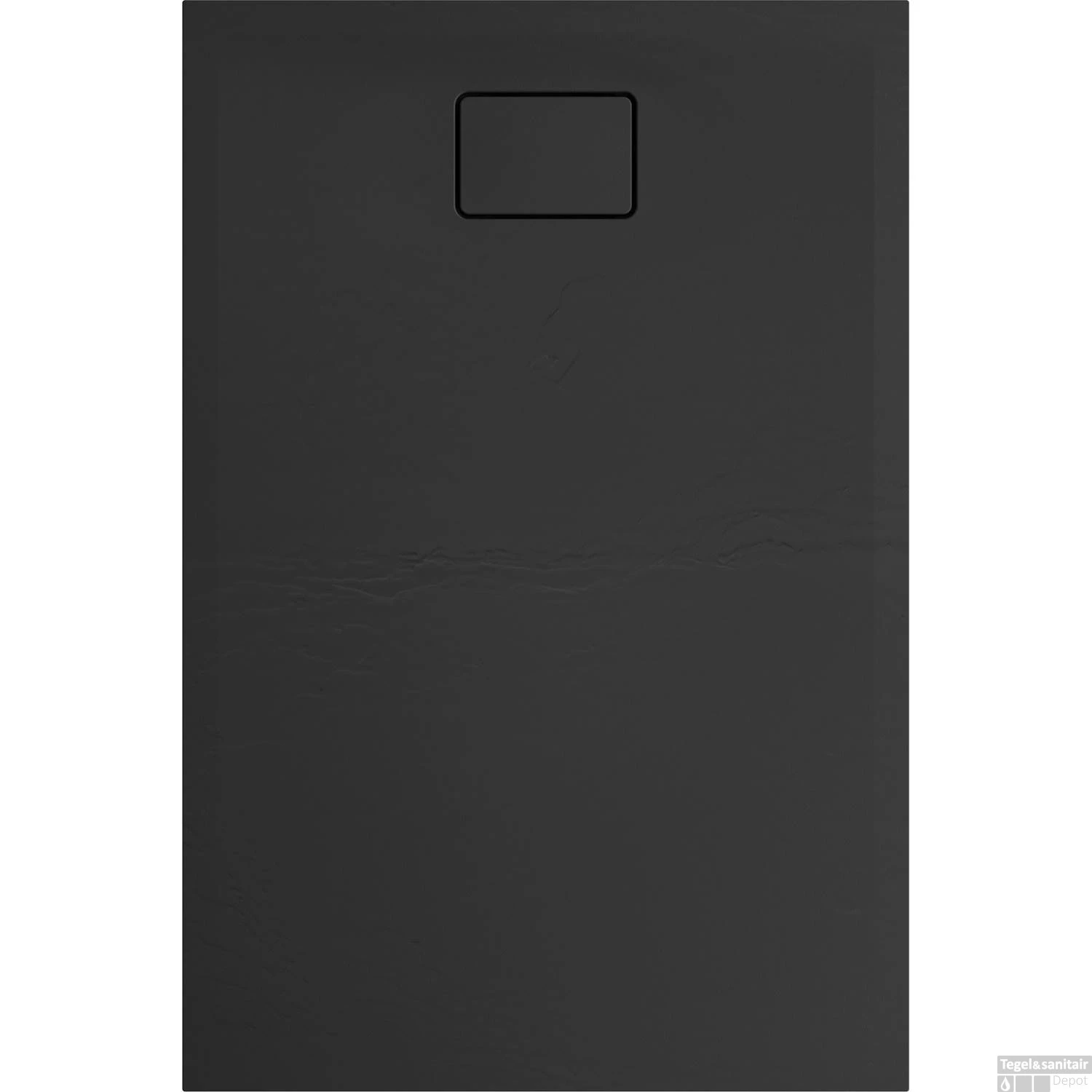 Douchebak Allibert Terreno Rechthoek Inbouw Polybeton 140x80 Cm Bazalt Zwart