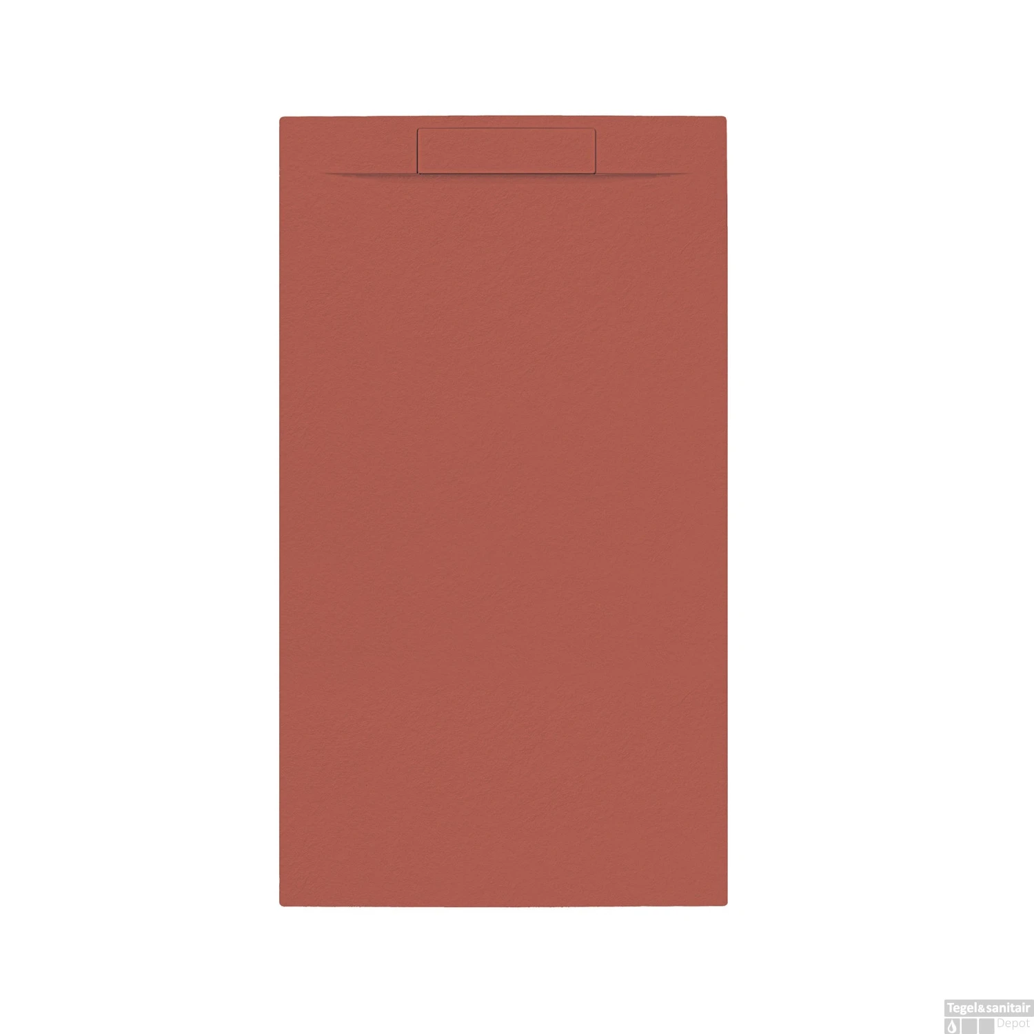 Douchebak + Sifon Allibert Rectangle 140x80 Cm Mat Rood Terracotta