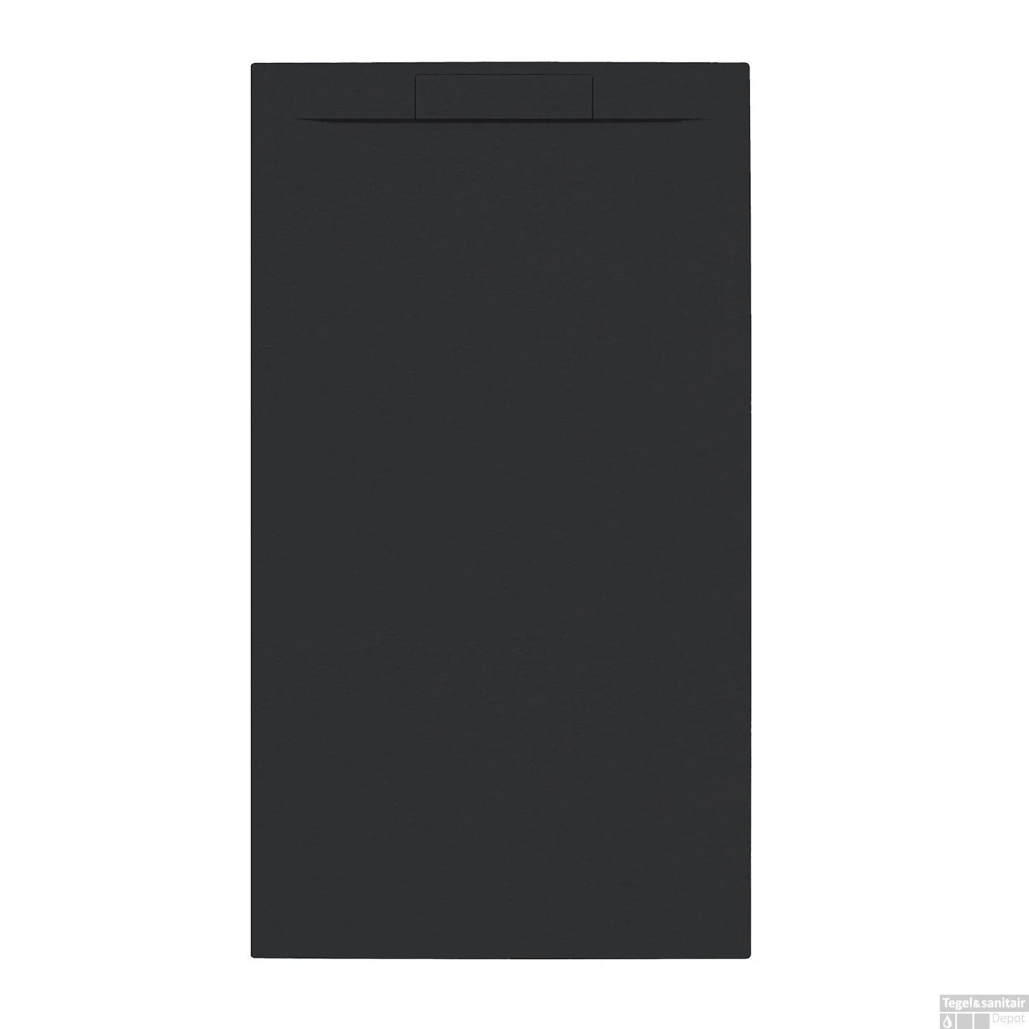 Douchebak + Sifon Allibert Rectangle 160x90 Cm Mat Zwart