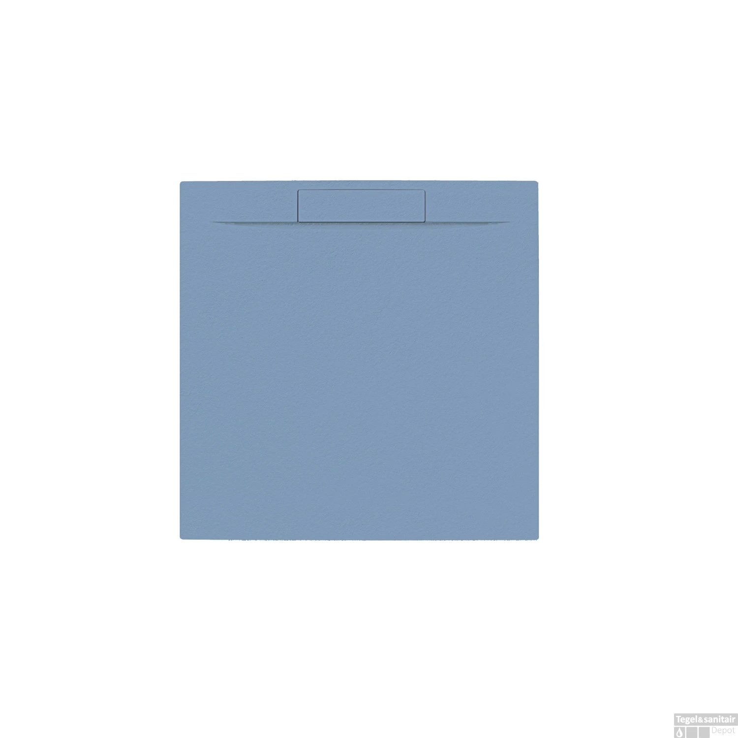 Douchebak + Sifon Vierkant Allibert Luna Carre Mat Blauw Balt