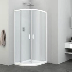 ALLIBERT Alibert Douchecabine | Happy | Kwartrond 88-90x185cm | Helder Glas | Wit