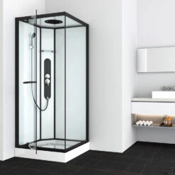 Douchecabine Allibert La Paz Vierkant Inclusief Douchekop En Handdouche Zwaaideur 90x90 Cm