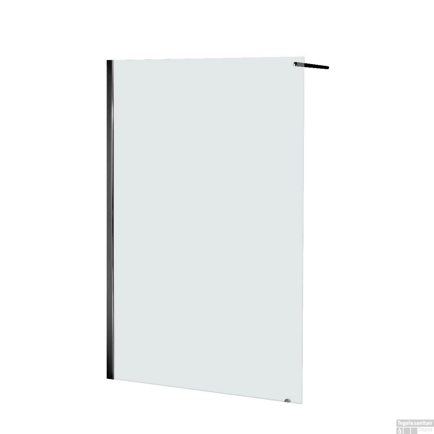 Douchewand Allibert Walk-In Lago 117-120x195 Cm Zwart