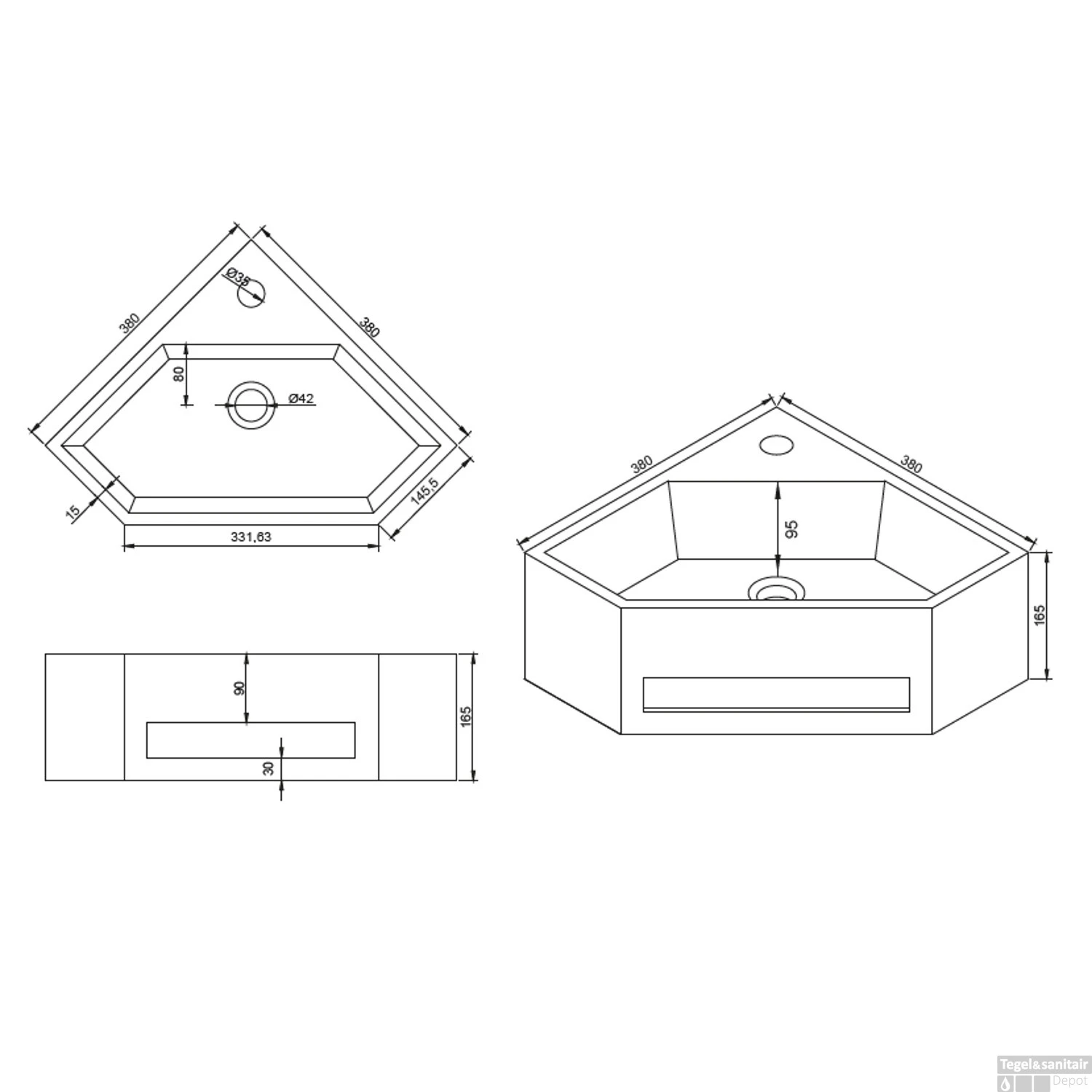 Fontein Hoek Met Handoekhouder Allibert Nexo 38 Cm Mat Wit - Afbeelding 5