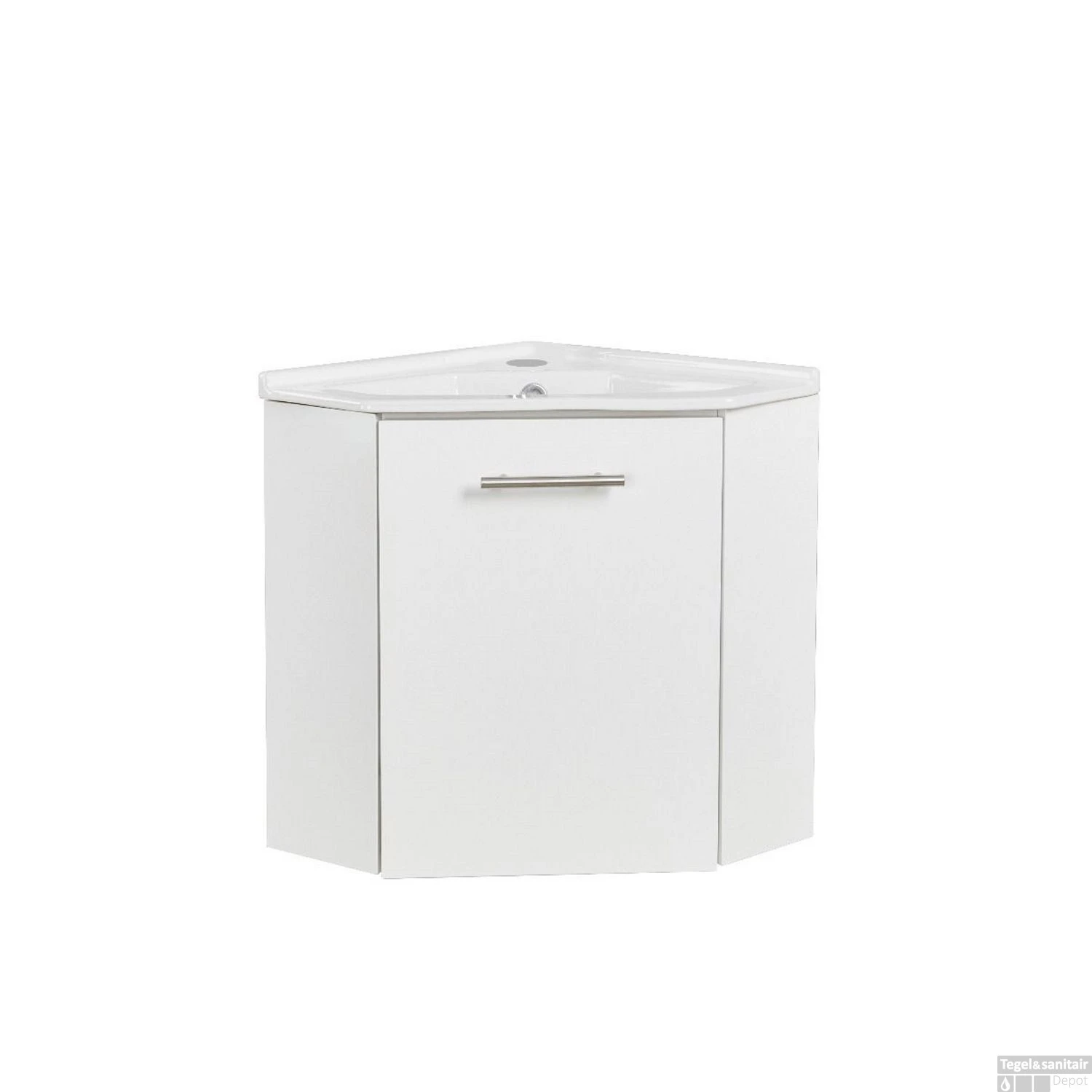 Fonteinmeubel Hangend Allibert Corner Softclose 41 Cm Glanzend Wit - Afbeelding 2