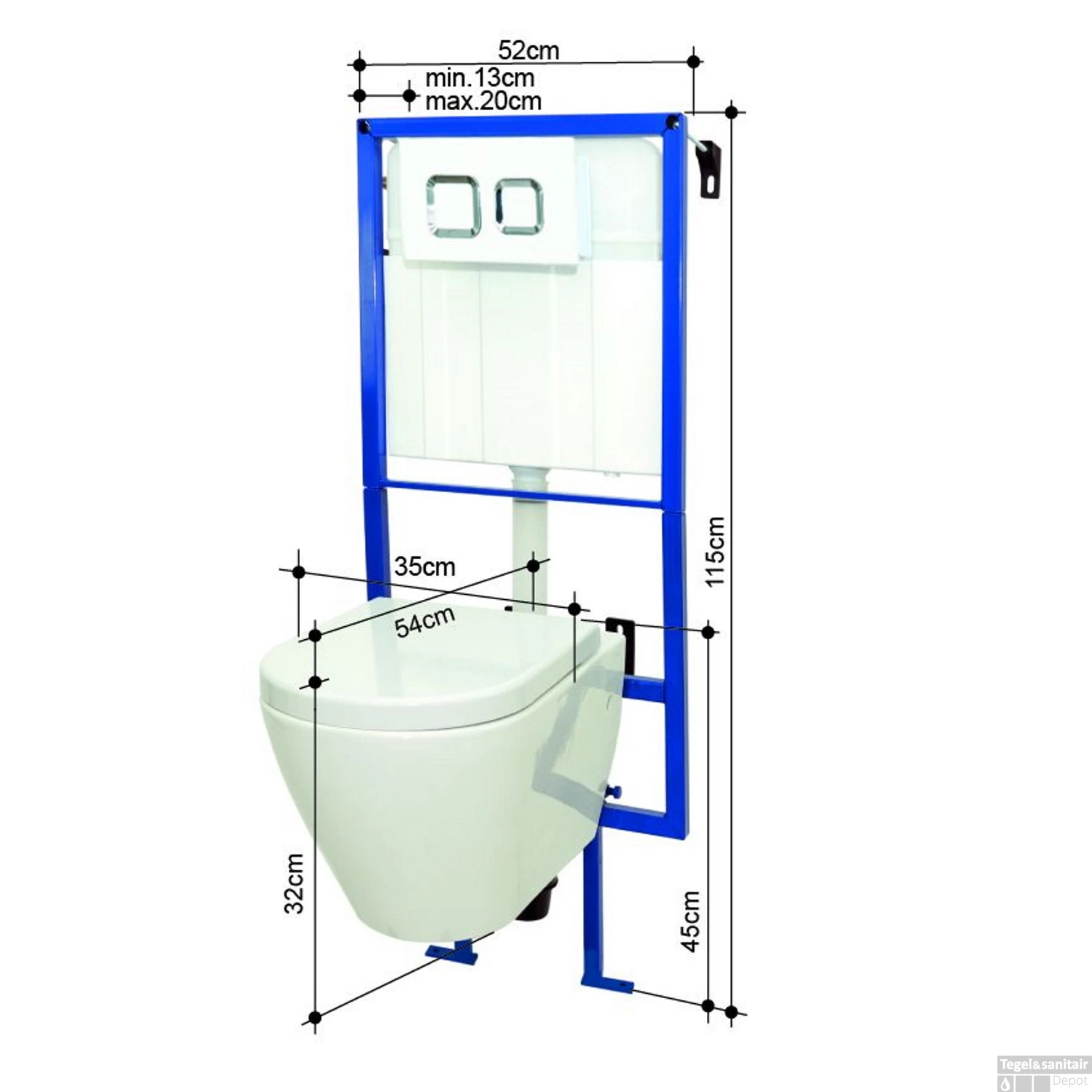 Inbouwreservoir Allibert Azzily WC Pack Hangend Wit - Afbeelding 2