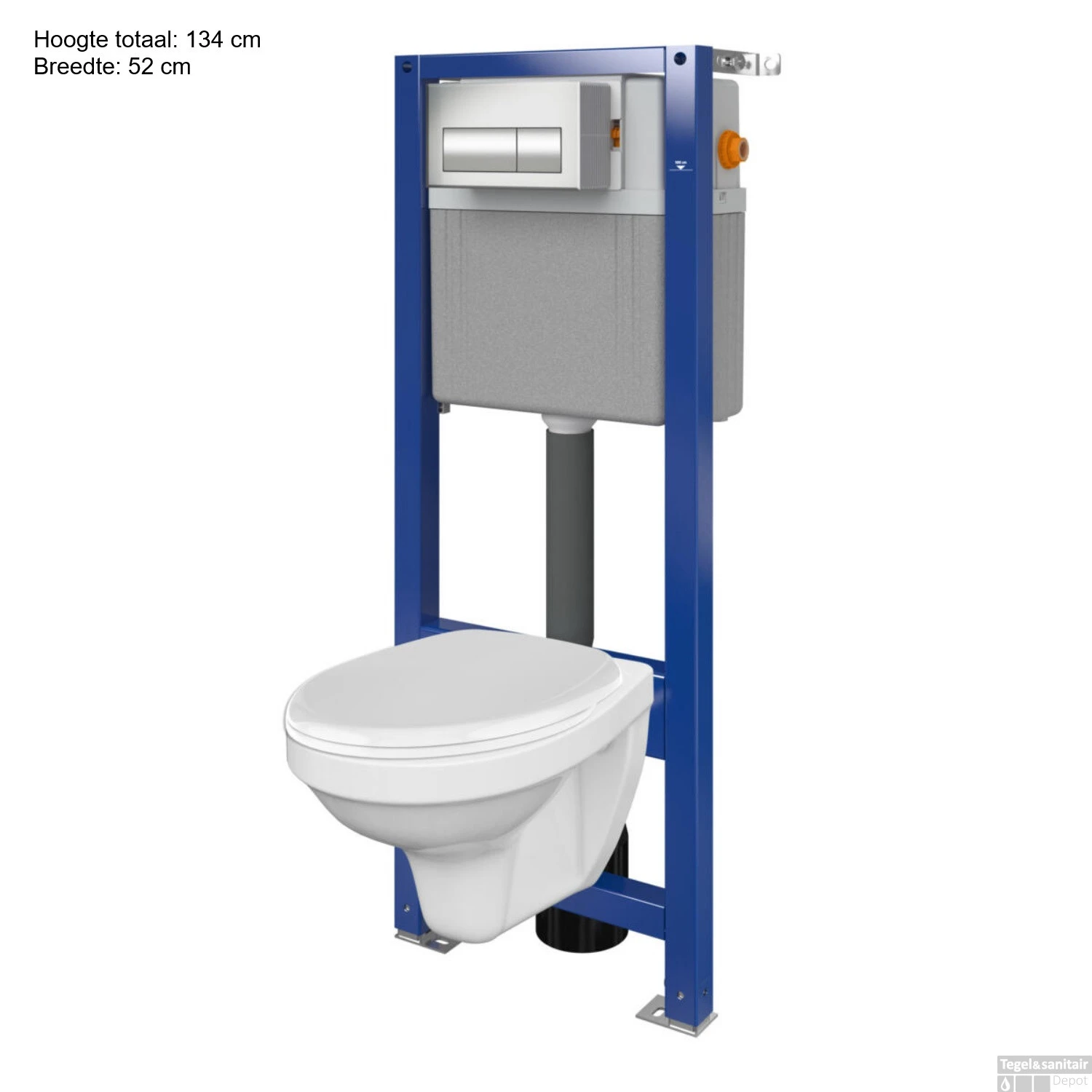 Inbouwreservoir Allibert Milos WC Pack Hangend Wit - Afbeelding 2