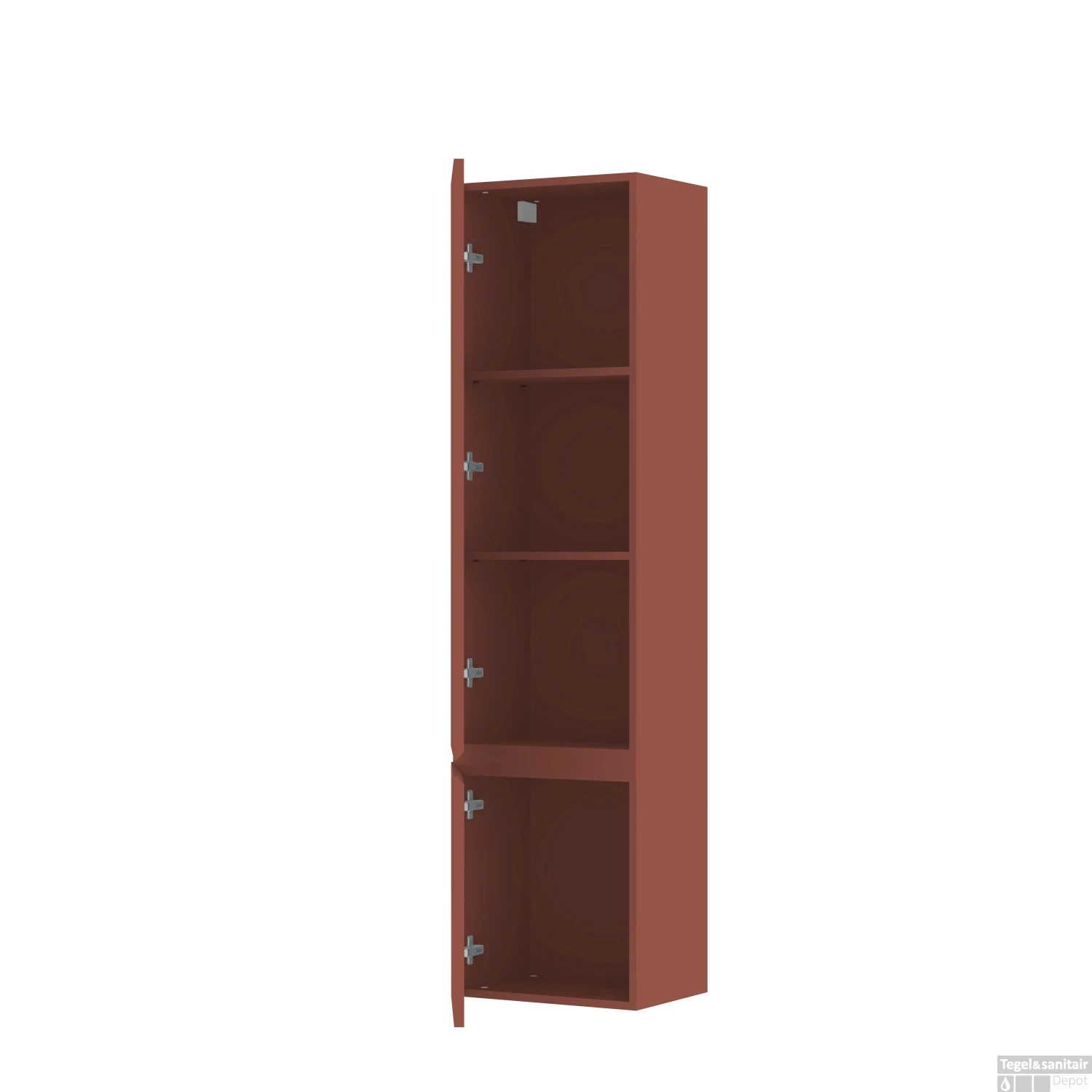 Kolomkast Allibert Verso 40 Cm 2 Deuren Links Mat Terracotta - Afbeelding 2