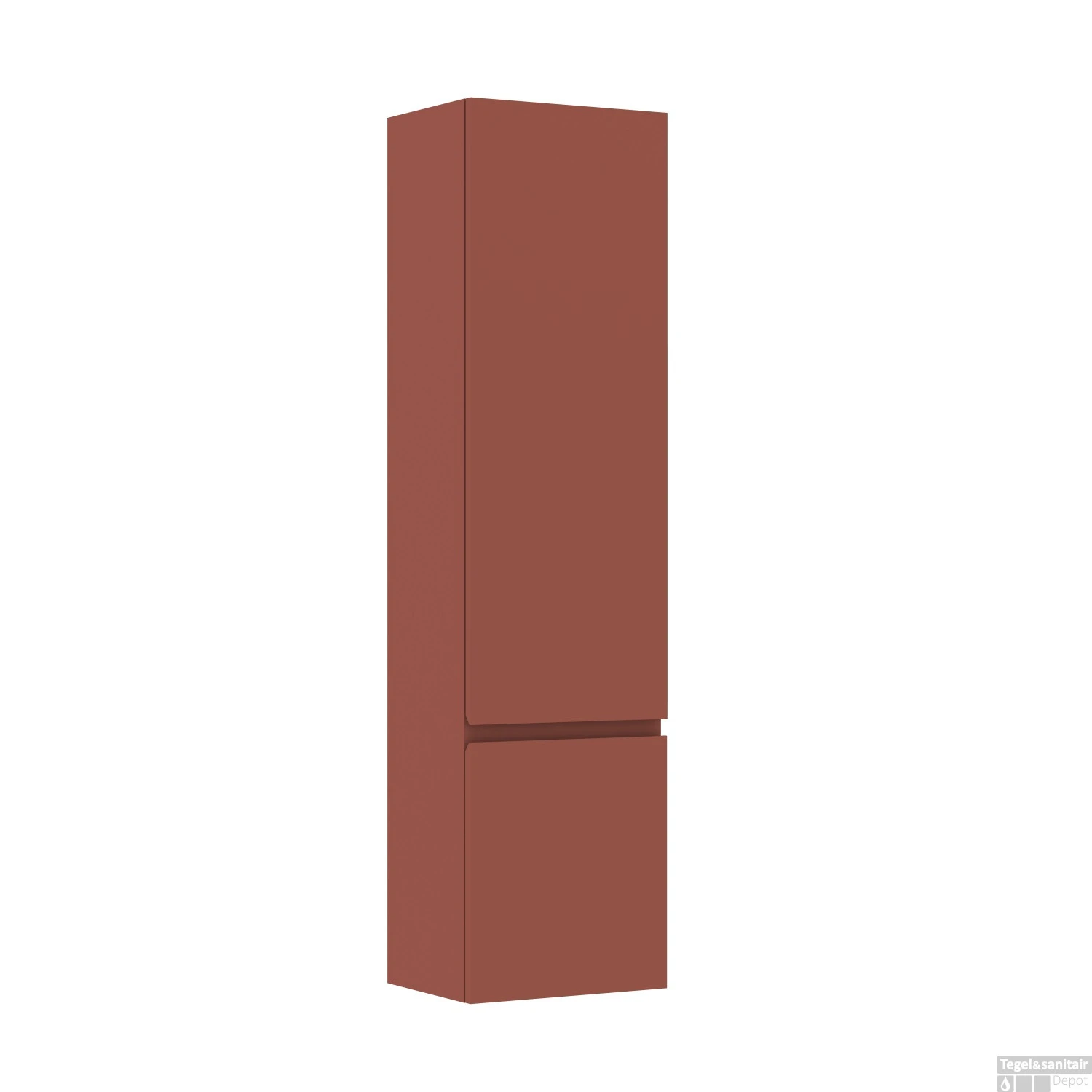 Kolomkast Allibert Verso 40 Cm 2 Deuren Rechts Mat Terracotta