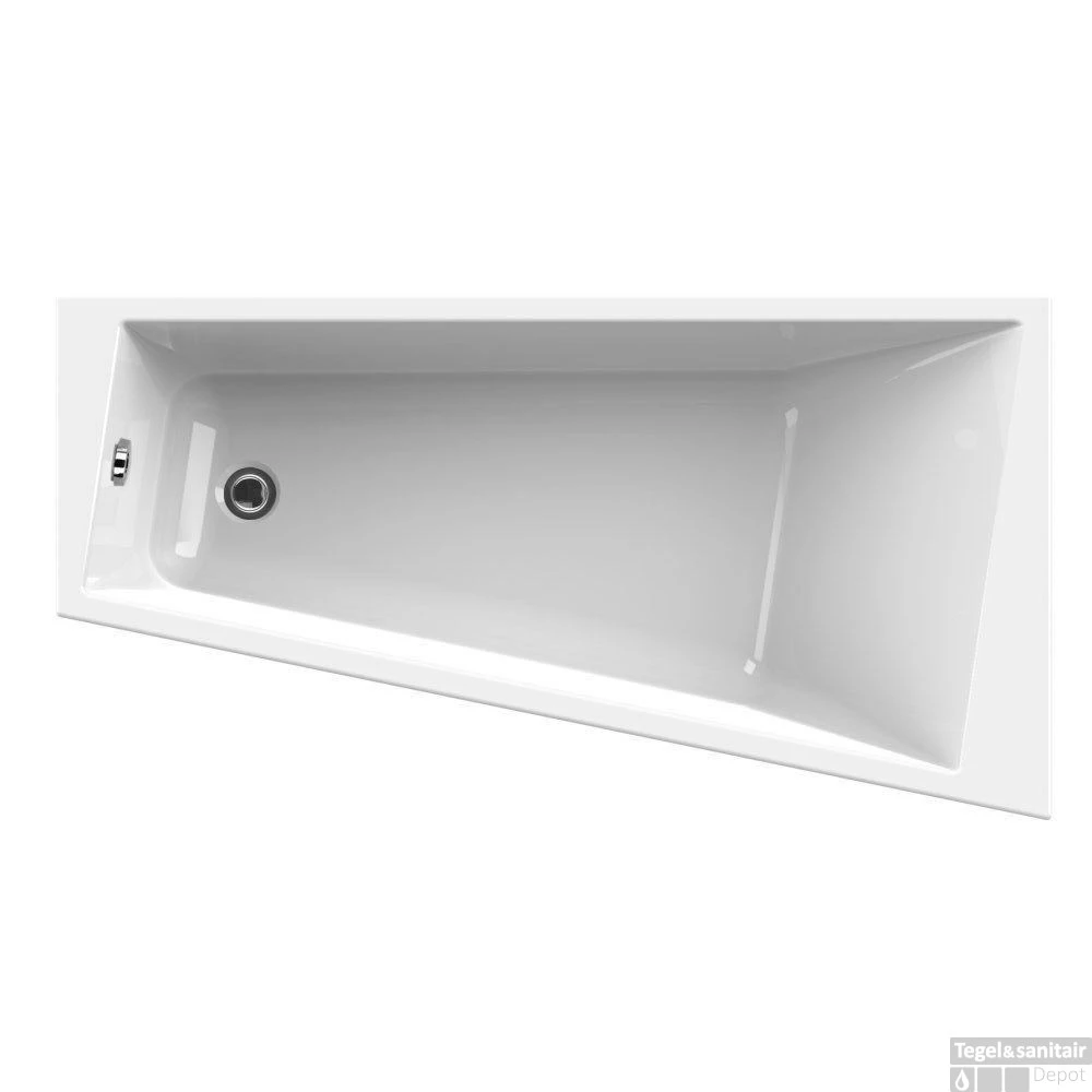 Ligbad Allibert Spacy 170x90 Cm Rechts Asymmetrisch