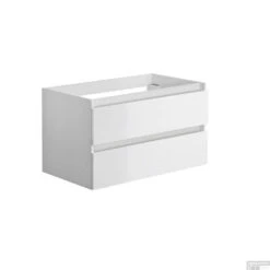 Onderkast Allibert Alma 80x47,2x46 Cm Soft-Close Lades Glanzend Wit (wastafel Optioneel)