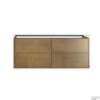 Onderkast Allibert Marny 120x53,5x47,2 Cm Met Vier Lades Eik Arlington (dubbele Wastafel Optioneel)