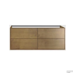 Onderkast Allibert Marny 120x53,5x47,2 Cm Met Vier Lades Eik Arlington (dubbele Wastafel Optioneel)