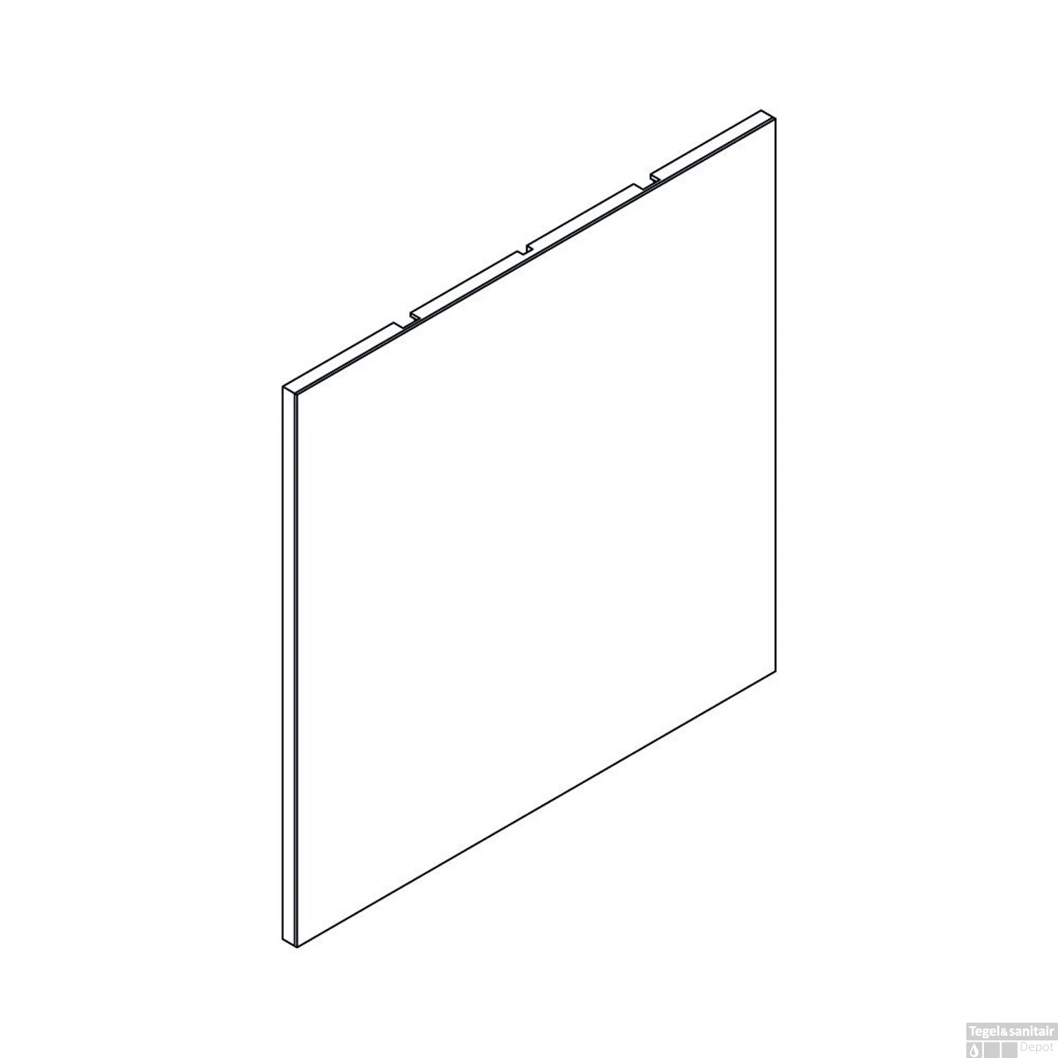 ALLIBERT Spiegel Alibert Deko 60 Cm Met Technische Werkruimte - Afbeelding 2
