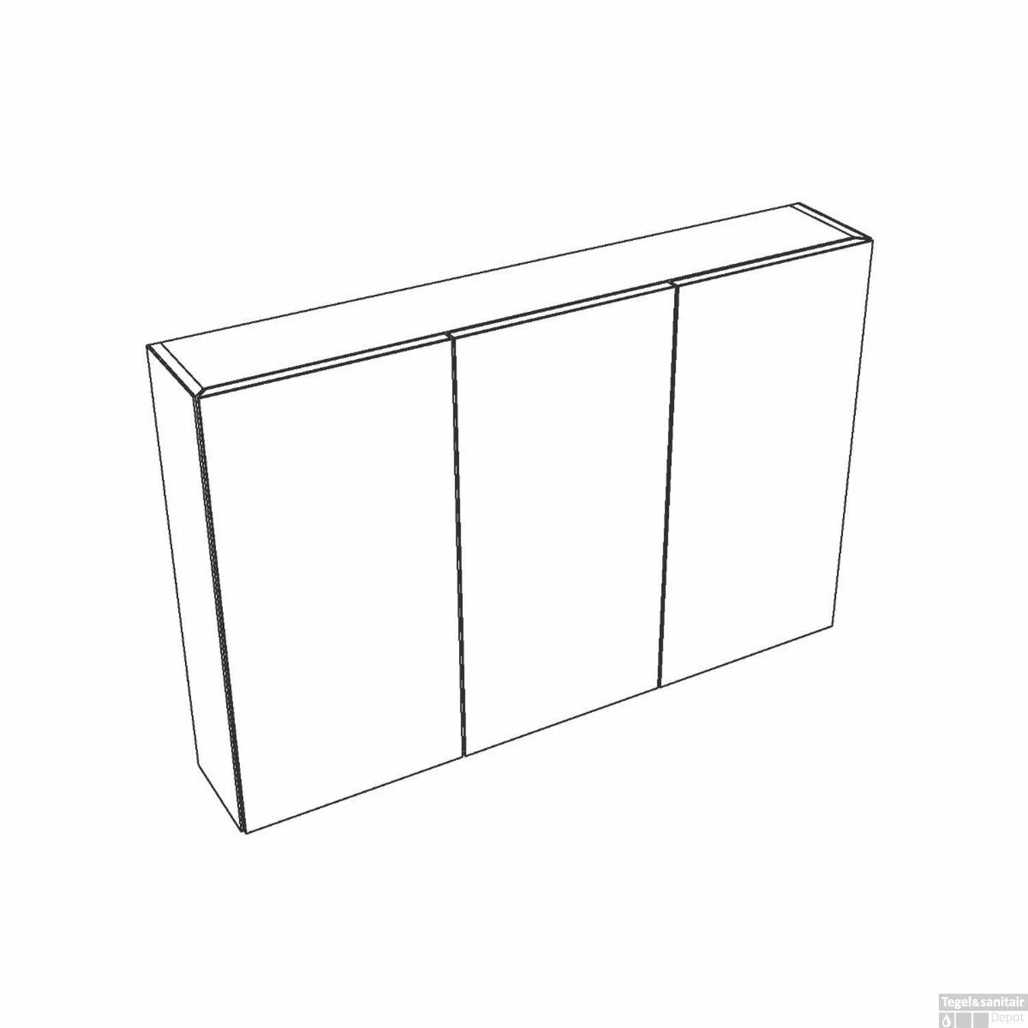 Spiegelkast Allibert Oslo 100 Cm Grijs - Afbeelding 2