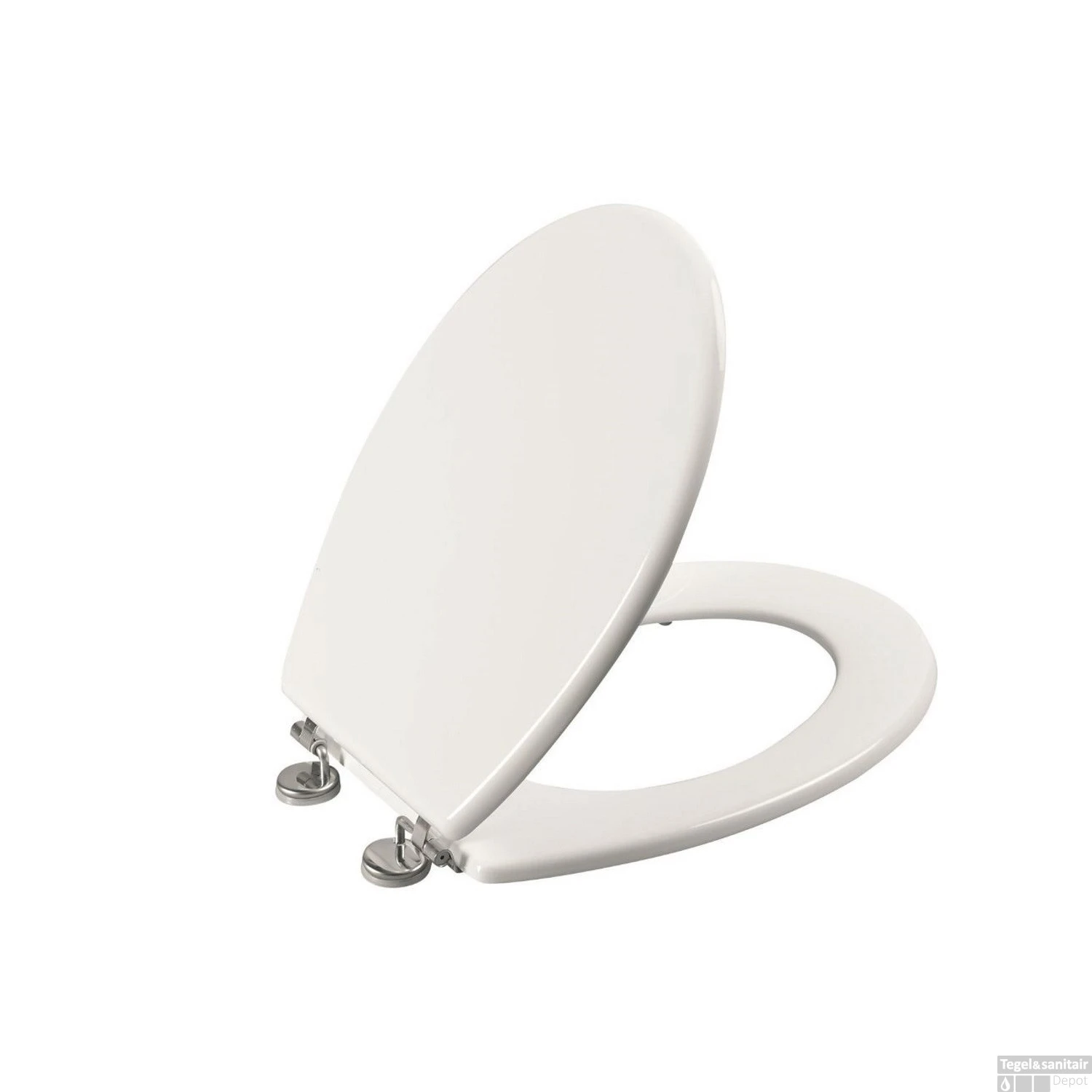 Toiletzitting Allibert Bolivia Geperst Hout 36,2x5,2x45 Cm Gelakt Wit - Afbeelding 2