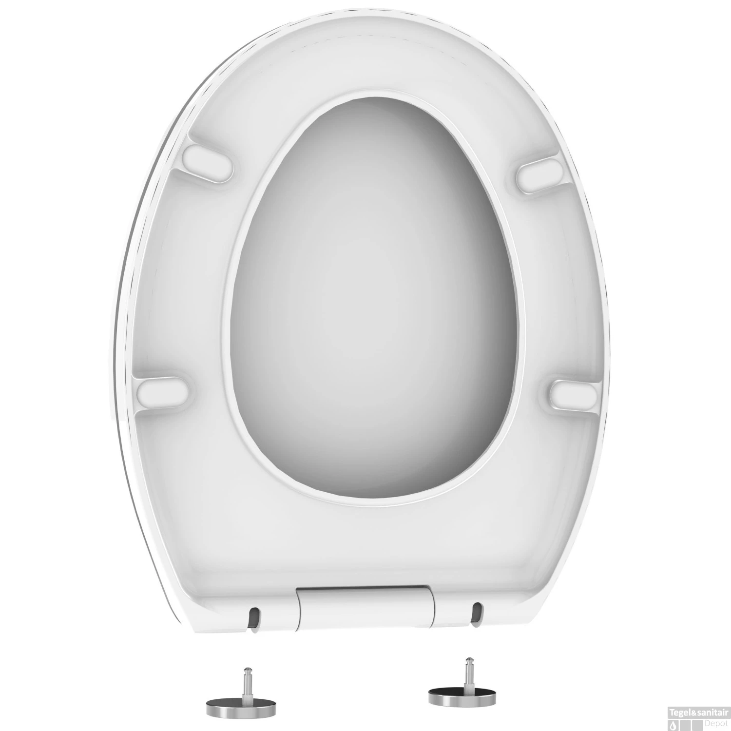 Toiletzitting Allibert Clipeo 37,2x5x46,7 Cm Soft Close Wit - Afbeelding 2
