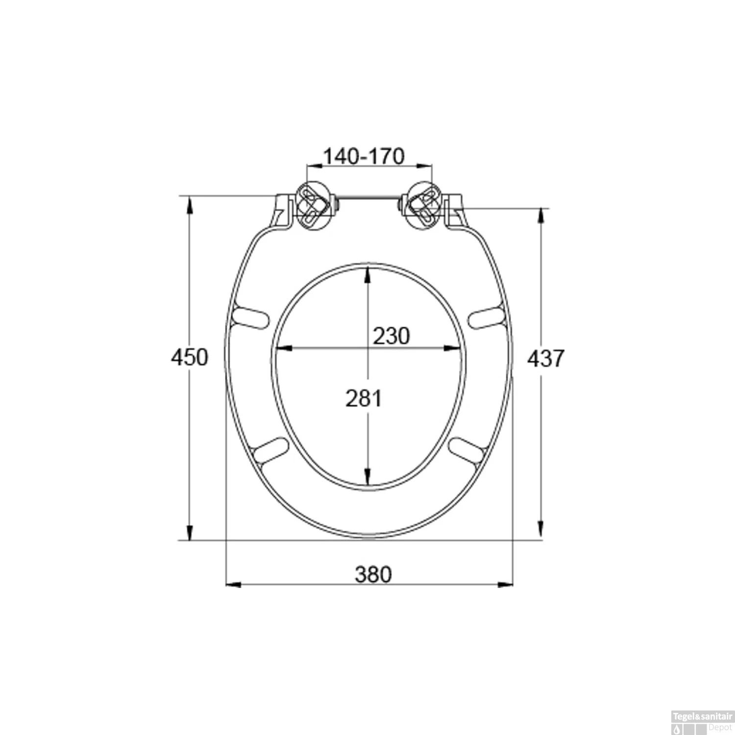 Toiletzitting Allibert Vito Afklikbaar 38x5x45 Cm Soft-Close Kunststof Wit - Afbeelding 3
