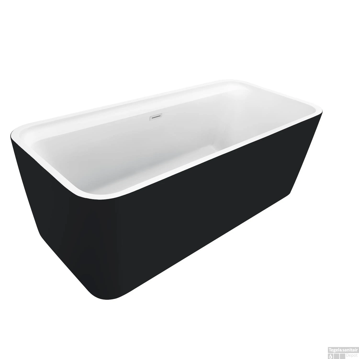 Vrijstaand Ligbad Allibert Kolora 170,1x78,2x58,4 Cm Mat Zwart