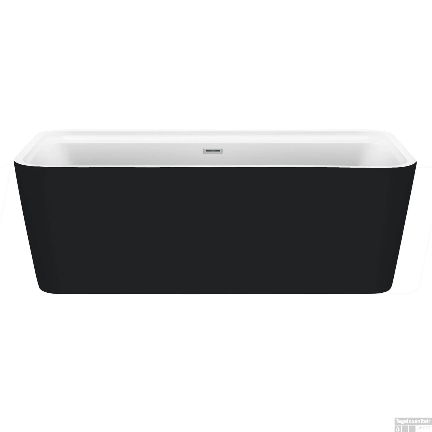 Vrijstaand Ligbad Allibert Kolora 170,1x78,2x58,4 Cm Mat Zwart - Afbeelding 2