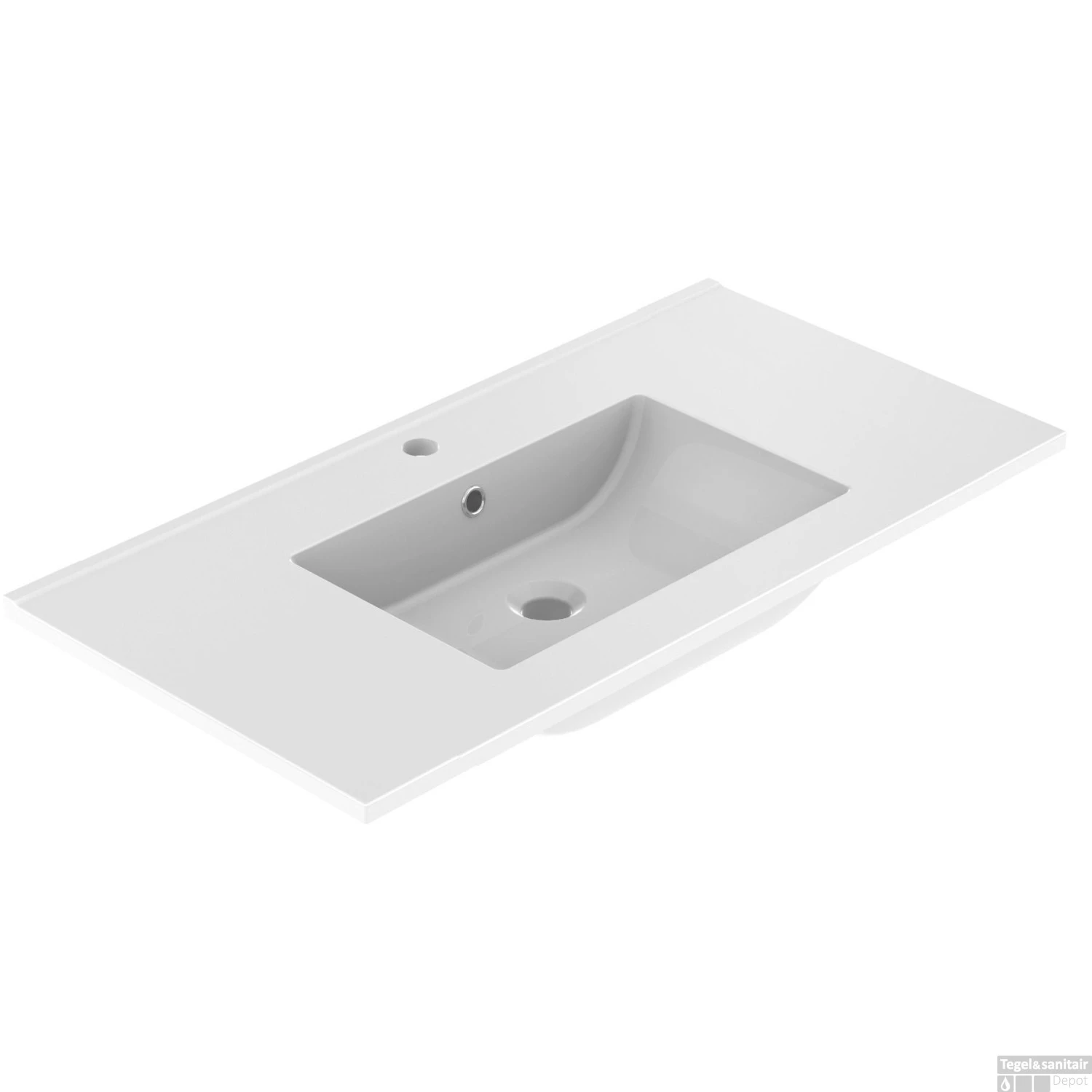 Wastafel Allibert Primo 90,5x1,8x46,2 Cm Glanzend Wit