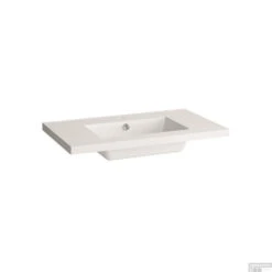 Wastafel Inbouw Allibert Tobi 80,5x46,2x3,5 Cm Met Kraangat En Overloop Porselein Glanzend Wit