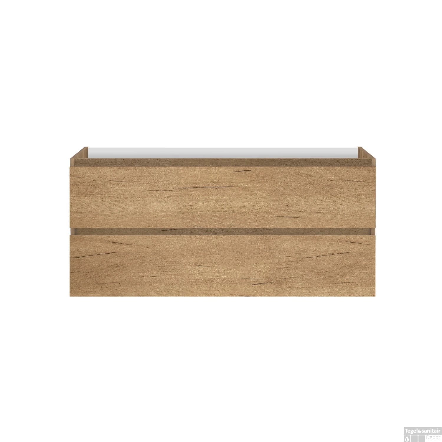 Wastafelonderbouw Allibert Lunik 120x55x46 Cm Eik Halifax Natuur - Afbeelding 2