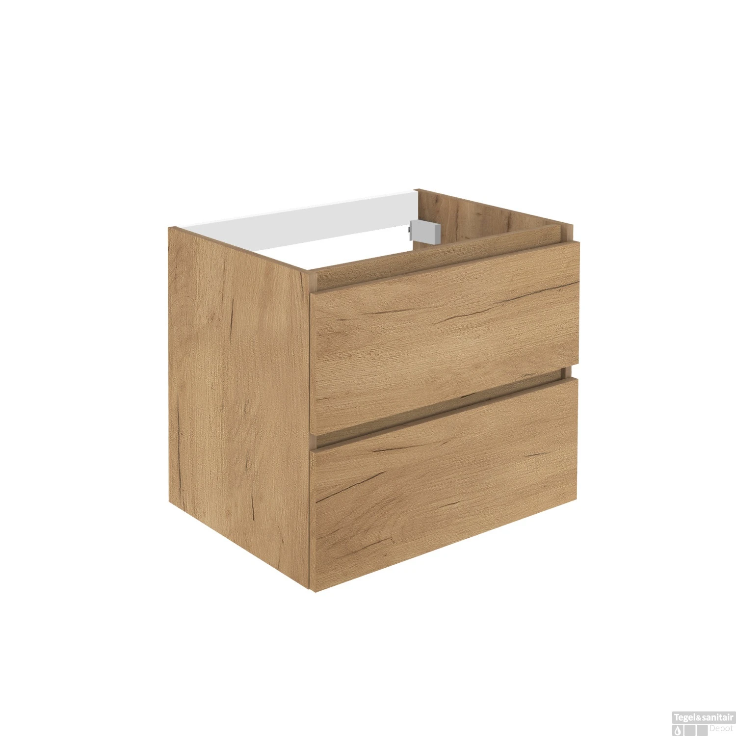 Wastafelonderbouw Allibert Lunik 60x55x46 Cm Eik Halifax Natuur