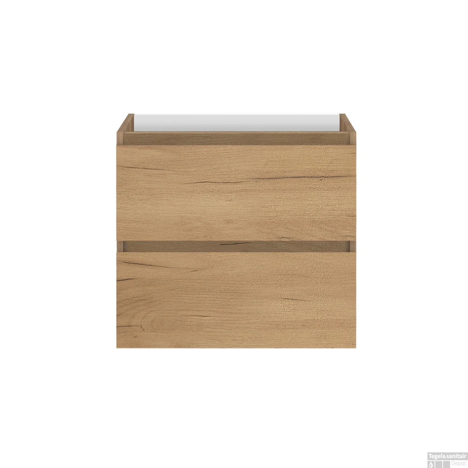 Wastafelonderbouw Allibert Lunik 60x55x46 Cm Eik Halifax Natuur - Afbeelding 2