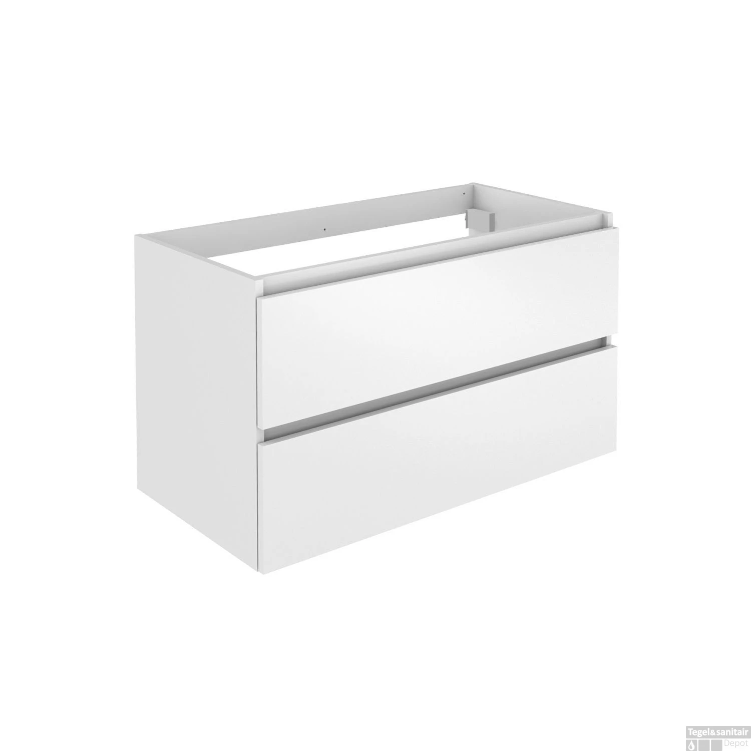 Wastafelonderbouw Allibert Lunik 90x55x46 Cm Glans Wit