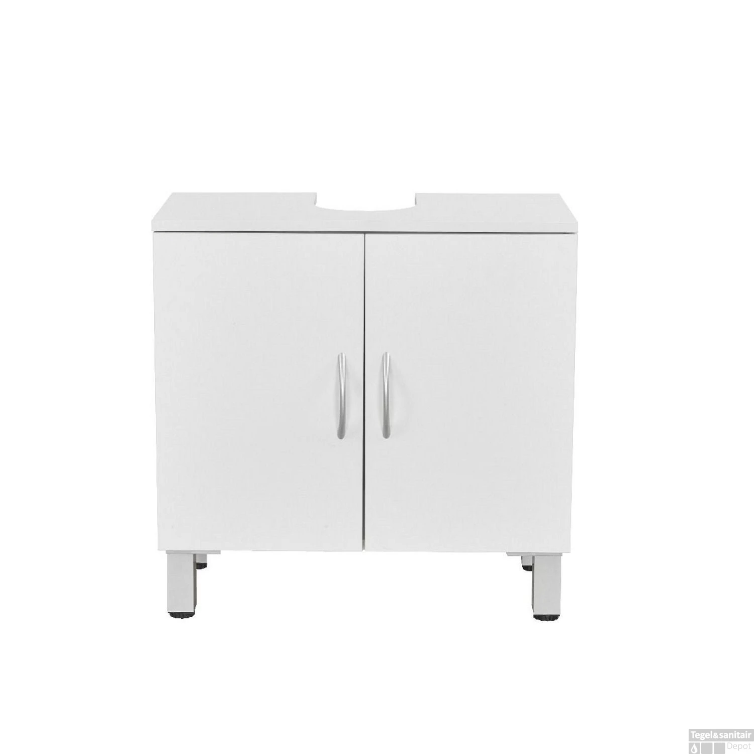 Wastafelonderbouw Staand Allibert Solita 59,4 Cm Mat Wit - Afbeelding 2