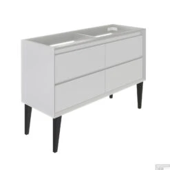 Wastafelonderkast Allibert Delta Olav 120x54x46 Cm Mat Wit