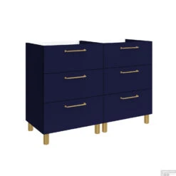 Wastafelonderkast Allibert Kobo 120 Cm Mat Midnightblue