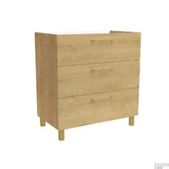 Wastafelonderkast Allibert Kobo 80 Cm Chene Halifax