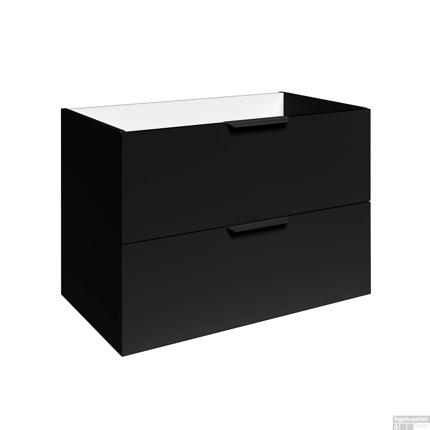 Wastafelonderkast Allibert Play 80 Cm Mat Zwart