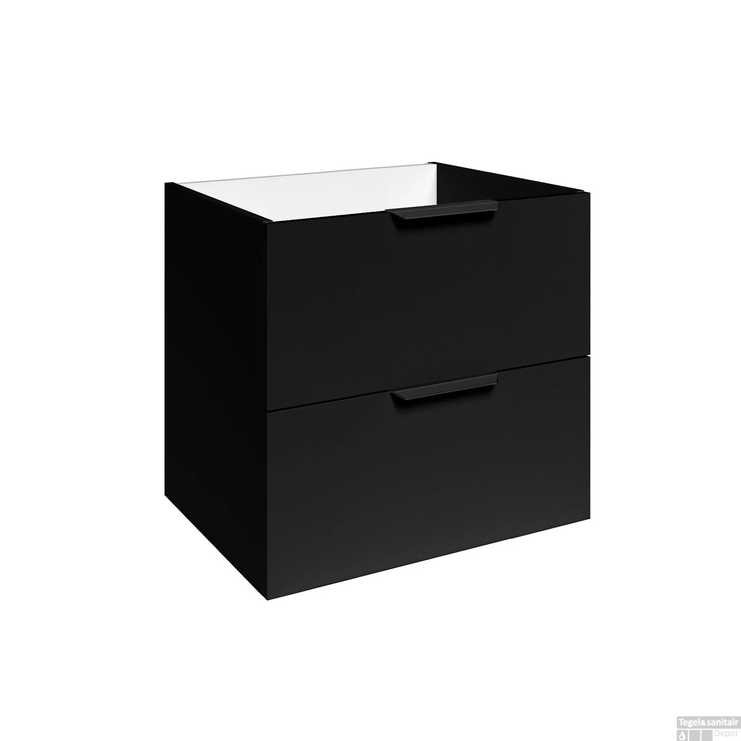 Wastafelonderkast Allibert Play Met Sifonuitsparing 60 Cm Mat Zwart