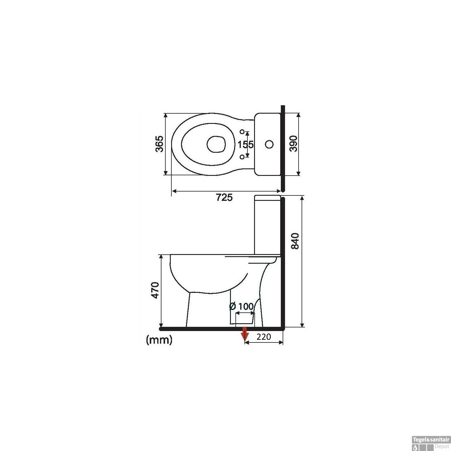 WC Pack Allibert Karma Verhoogd 47cm AO - Afbeelding 2